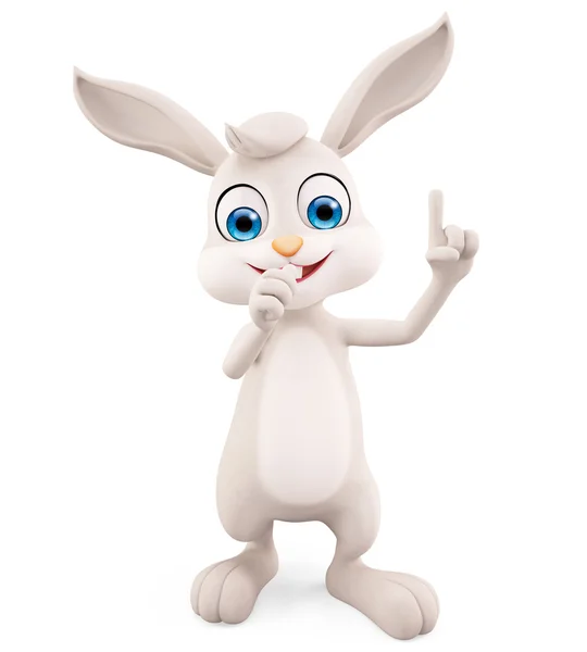 Easter Bunny met wijzen teken pose — Stockfoto