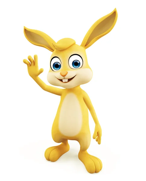 Easter Bunny with saying hi pose — Stock Photo, Image