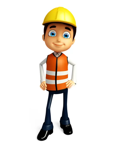 Worker with standing pose — Stock Photo, Image