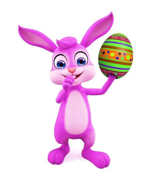 Easter Bunny met kleurrijke eieren Stockfoto