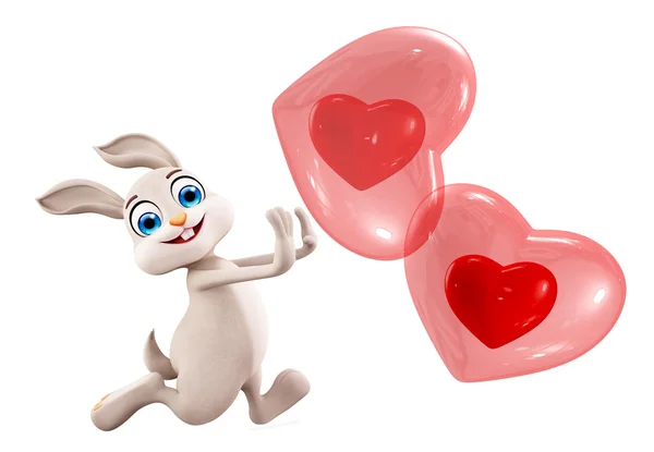 Conejo de Pascua con Corazón —  Fotos de Stock