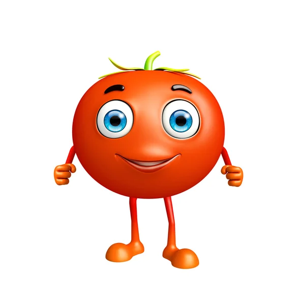 Personagem de tomate com pose de pé — Fotografia de Stock