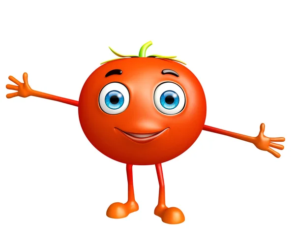 Personagem de tomate com pose de pé — Fotografia de Stock