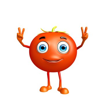 Domates karakter kazanmak poza sahip