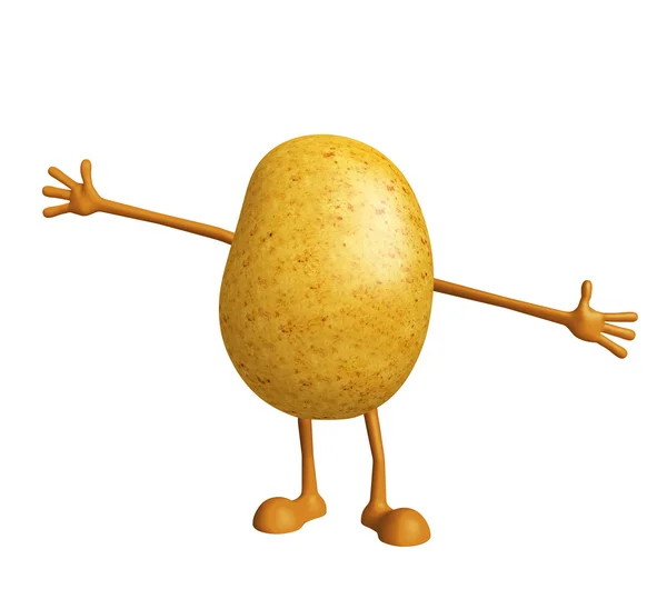 Potato with happy pose — Stock Photo, Image