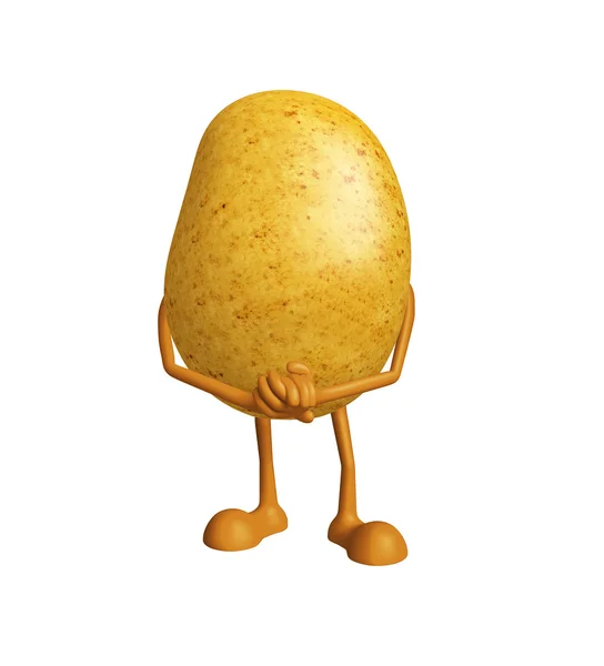 Potato with promise pose — Stock Photo, Image