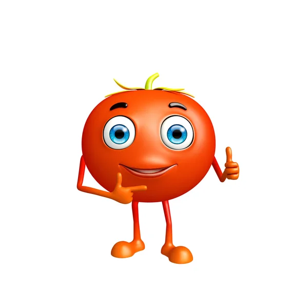 Personagem de tomate com — Fotografia de Stock