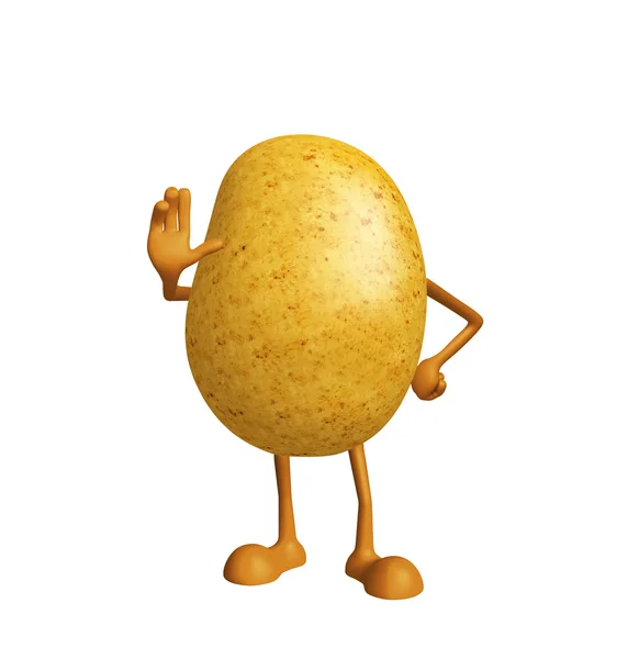 Patates ile Merhaba poz — Stok fotoğraf