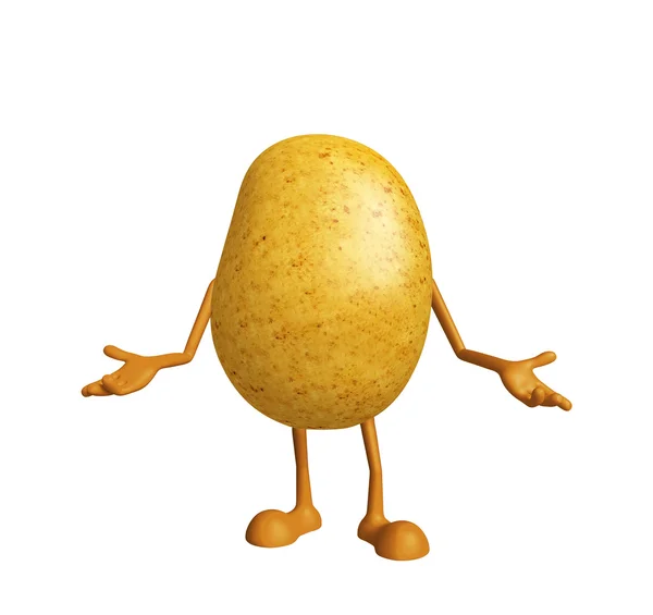 Potato with presentation pose — Stock Photo, Image