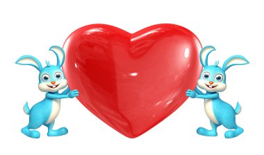 Paskalya tavşanı kalp ile