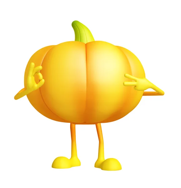 Pumpkin charakter s nejlepší znamení — Stock fotografie