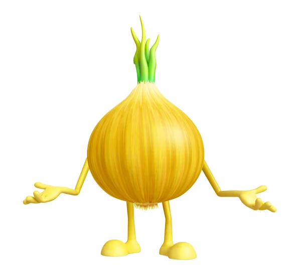 Onion character with presentation pose — Stock Photo, Image