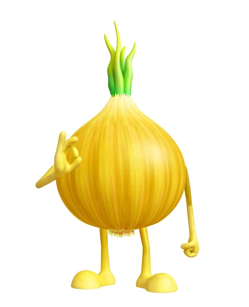 En iyi işareti karakteriyle soğan — Stok fotoğraf