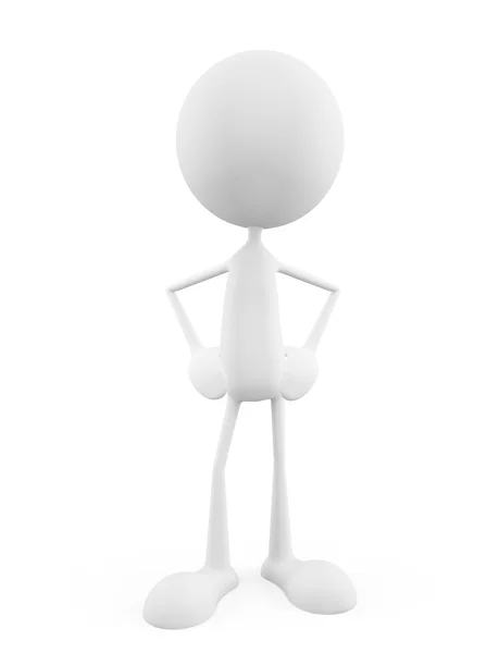 White character of standing pose — Stock Photo, Image