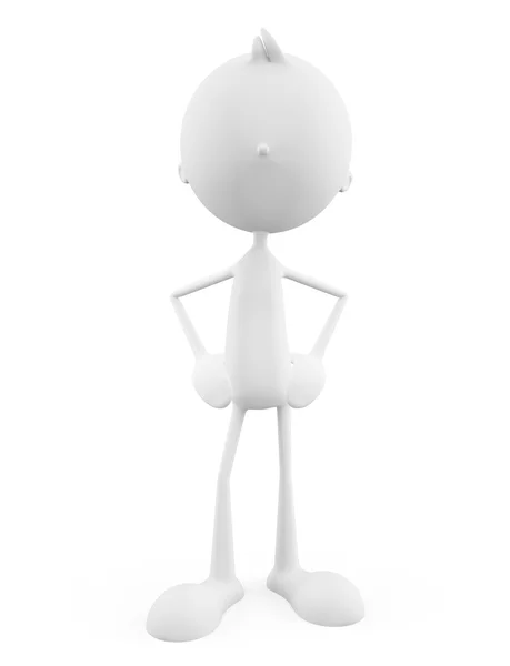 White character of standing pose — Stock Photo, Image