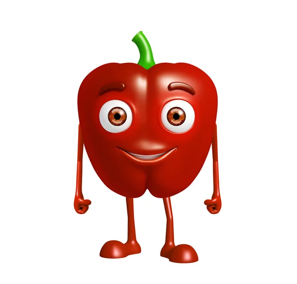 Capsicum character with standing pose — Stock Photo, Image