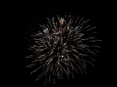 Siyah arkaplanda havai fişekler