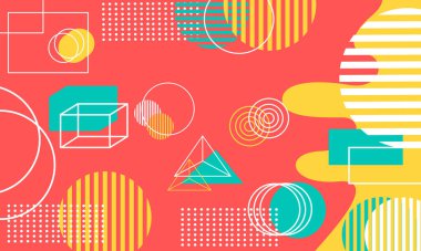 modern pastel kırmızı geometrik arkaplan