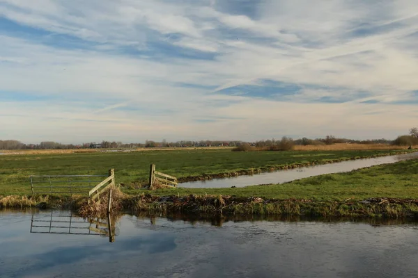 Uitzicht Hooivaart Friesland — Stock fotografie