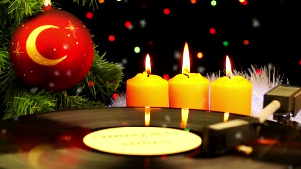 Natale e decorazione di nuovo anno — Video Stock