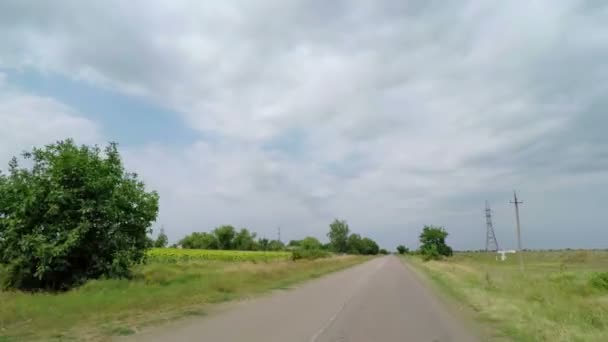 Driving a Car on a Country Road — Stock Video