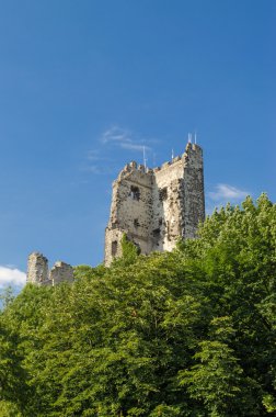 yok edilen kale kuleye yaz günü Almanya, bakış