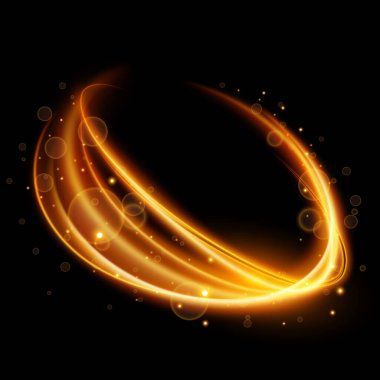 Siyah arkaplanda dairesel ışık efekti