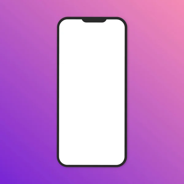 Jednoduchý Smartphone Upravitelný Vektorový Mockup — Stockový vektor