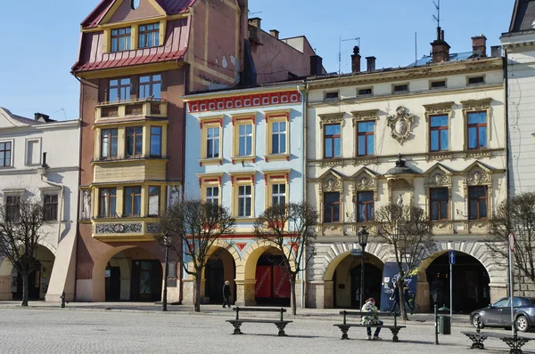 Cieszyn, Polsko. Náměstí. — Stock fotografie