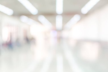 Bulanık arka plan havaalanı koridor geçidi terminal kapısına giriş