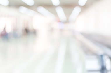 Bulanık arka plan havaalanı koridor geçidi terminal kapısına giriş
