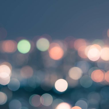 Bangkok 'un renkli gece lambalarının bulanık ve soyut arkaplanı