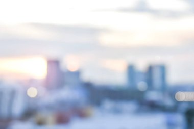 Bulanık şehir arka plan manzarası Bangkok şehir manzarası manzarası peyzaj gece ışıkları ılık klasik tonda bohçalanır