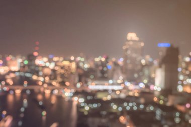 Şehir manzarası manzarasının arka plan manzarası peyzaj gece ışıkları klasik turuncu tonda boyanır. 