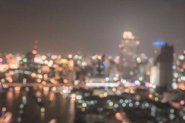 Şehir manzarası manzarasının arka plan manzarası peyzaj gece ışıkları klasik turuncu tonda boyanır. 