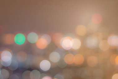 Bulanık şehir arka plan çatısı görüntüsü Bangkok şehir manzarası peyzaj gece ışıkları bokeh  