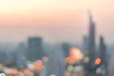 Şehir manzarası manzarasının arka plan çatısı manzarası peyzaj gece ışıkları bokeh