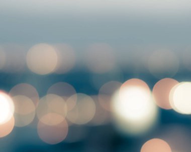 Şehir manzarası manzarasının arka plan çatısı manzarası peyzaj gece ışıkları bokeh