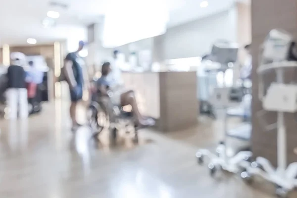 Clínica Fundo Blur Sala Espera Hospital Corredor Com Paciente Cadeira — Fotografia de Stock