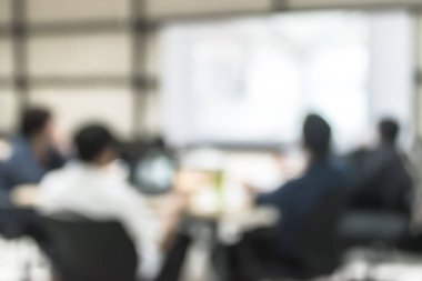 Bulanık ofis toplantısı arka plan iş adamları toplantı odasında çalışma grubu