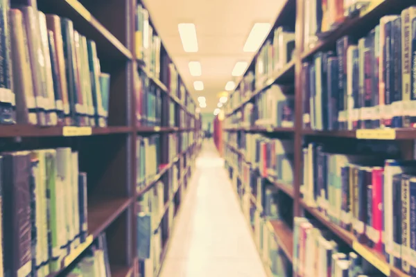 Blur Biblioteca Escola Sala Estudo Com Prateleiras Livros Para Educação — Fotografia de Stock