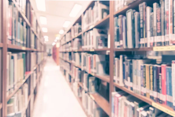 Blur school library or study room with book shelves for education background