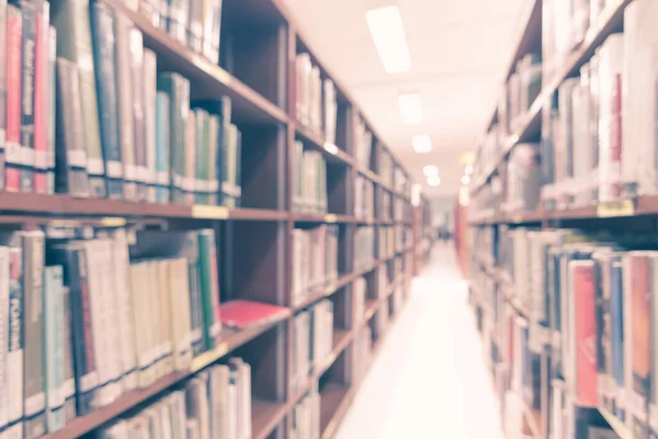 Blur Biblioteca Escola Sala Estudo Com Prateleiras Livros Para Educação — Fotografia de Stock