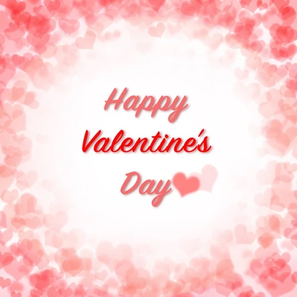 Happy Valentines Day Greeting Message Text Lettering Clipping Path Heart — Stock Photo, Image
