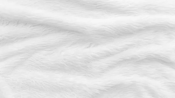 Меховой Фон Белым Мягким Пушистым Пушистым Текстурой Волосяная Ткань Овчины — стоковое фото