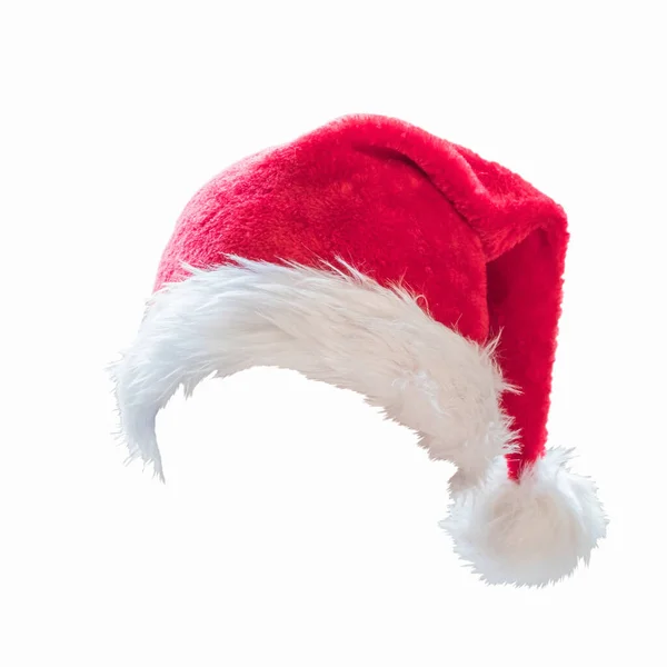 Santa Claus Helper Chapeau Rouge Costume Isolé Sur Fond Blanc — Photo
