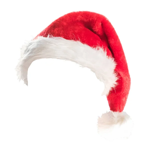 Santa Claus Hjälpare Röd Hatt Kostym Isolerad Vit Bakgrund Med — Stockfoto