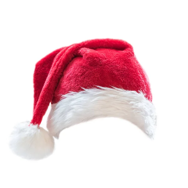 Santa Claus Helper Chapeau Rouge Costume Isolé Sur Fond Blanc — Photo