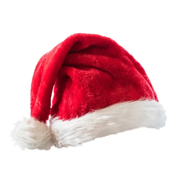 Santa Claus Helper Chapeau Costume Isolé Sur Fond Blanc Avec — Photo