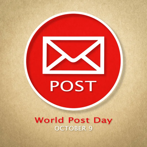 Día Mundial Del Post Octubre Para Celebración Del Aniversario Fiesta —  Fotos de Stock